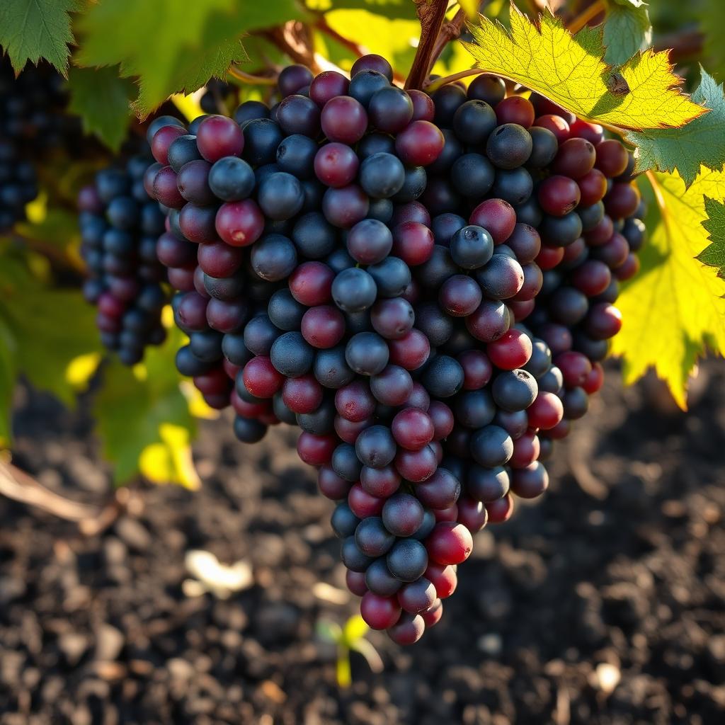 Ancient Nerello Mascalese vines on the volcanic slopes of Mount Etna in Sicily
